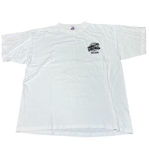 Vintage Planet Hollywood‎ Shirt Mens Medium White Made in USA Rome 90s